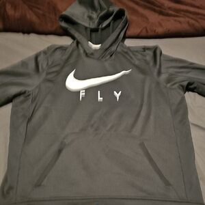 Nike Black Hoodie with White Logo